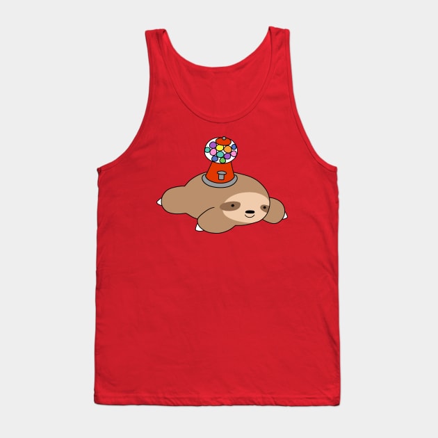 Gumball Machine Sloth Tank Top by saradaboru